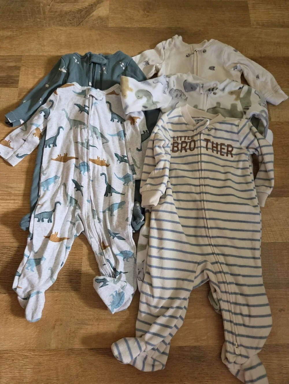 Carter's Zipper Footie Lot Cotton and Fleece